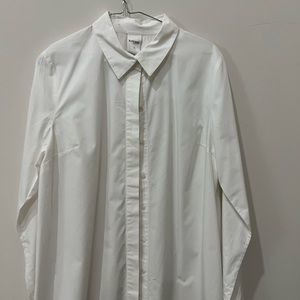 Kowtow White Button-Up Blouse size M